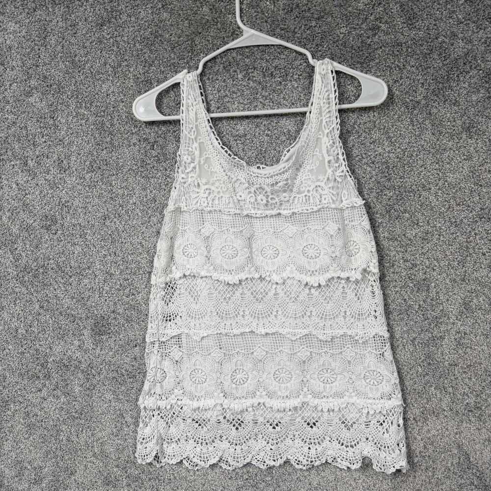 Jennie & Marlis Cami Tank Top PS Crochet Lace Boho Romantic Festival Cottagecore